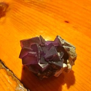 Purple fluorite mineral decoration